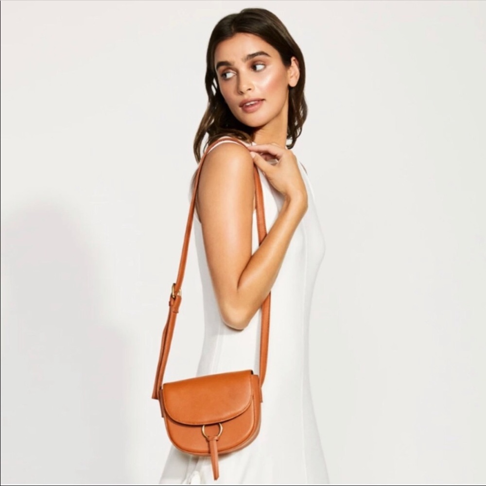 Jj winters LEATHER crossbody New Rachel Zoe Tan